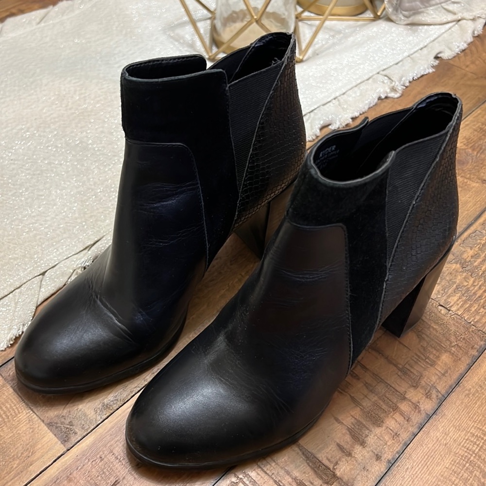 Tahari leather booties